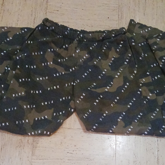 PINK Victoria's Secret Pants - Camo Print Pink Victoria Secret Pants with Pink Logo